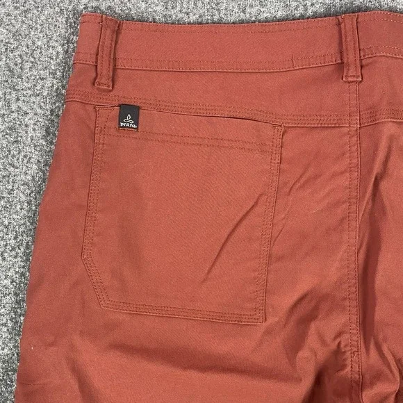 Prana Mens Zion Cargo Shorts 36 11" Inseam Orange Belted Hiking Outdoor $80 new - Picture 12 of 13